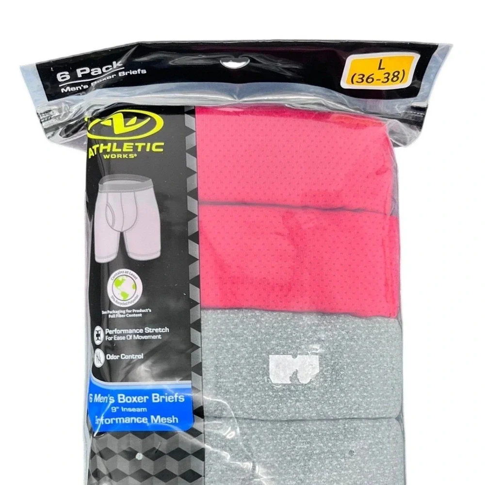 Athletic Works Boxer Briefs Mens Large Multi Performance Mesh 9